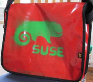 A SUSE grafity bag made on LinuxTag 2011