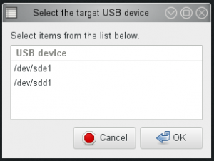 Select USB device