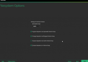SUSE Manager setup - second screen