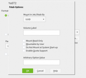 Revamped dialog for mount options